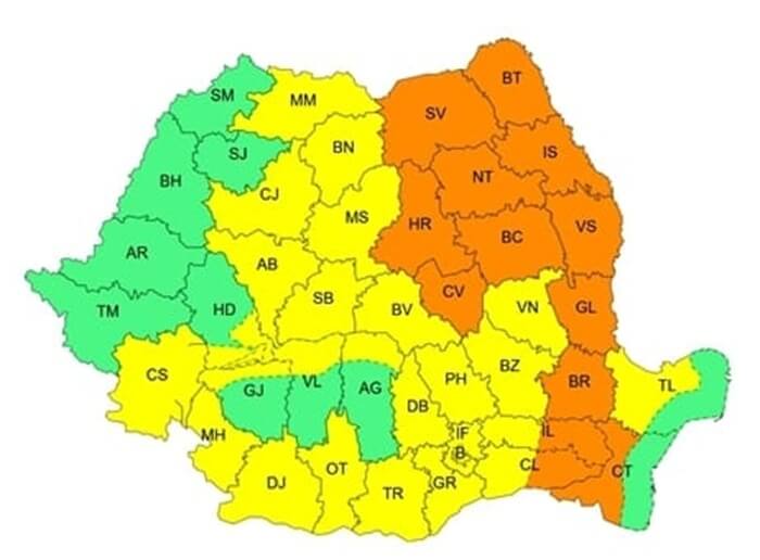 cod portocaliu furtuni