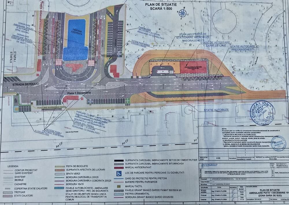 refacerea piețelor din fața Gării de Sud și a Gării de Vest