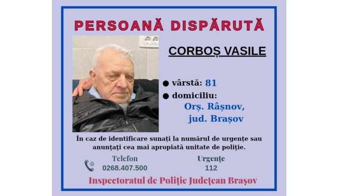 bărbat dispărut