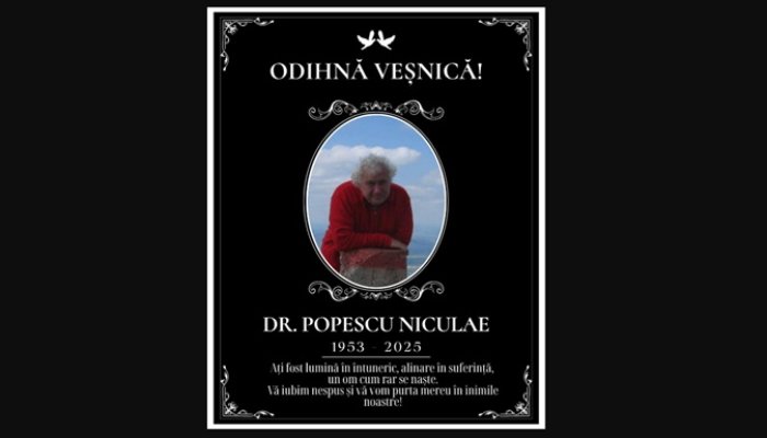 doctorul niculae popescu s-a stins din viață
