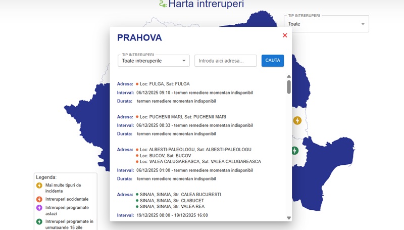 avarii energie electrică