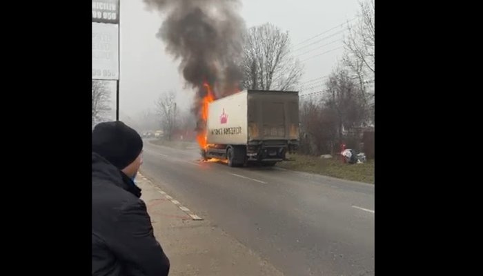incendiu camion vărbilău