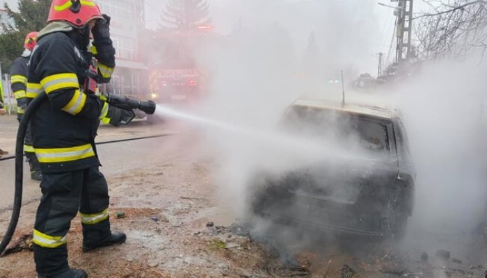 incendiu mașină blejoi