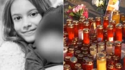 Altar de flori, lumânări şi păpuşi pentru fetiţa ucisă de o maşină de Poliţie 