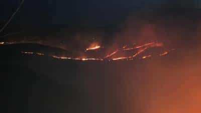 FOTO Dealuri în flăcări, în mai multe localități din Prahova. Peste 100 de hectare afectate de incendii