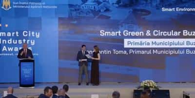VIDEO Buzăul, cel mai premiat oraș la Gala Industriei Smart City